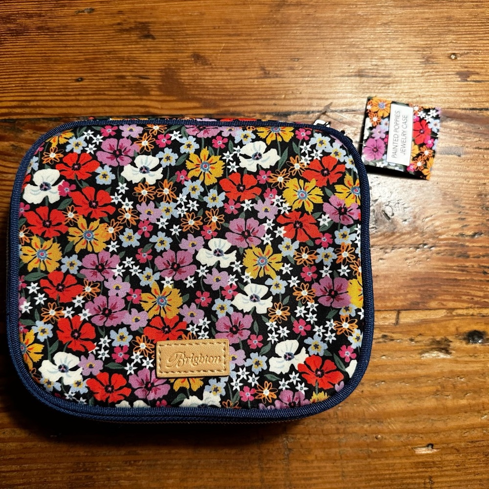 NWT Brighton Painted Poppies Jewelry Case